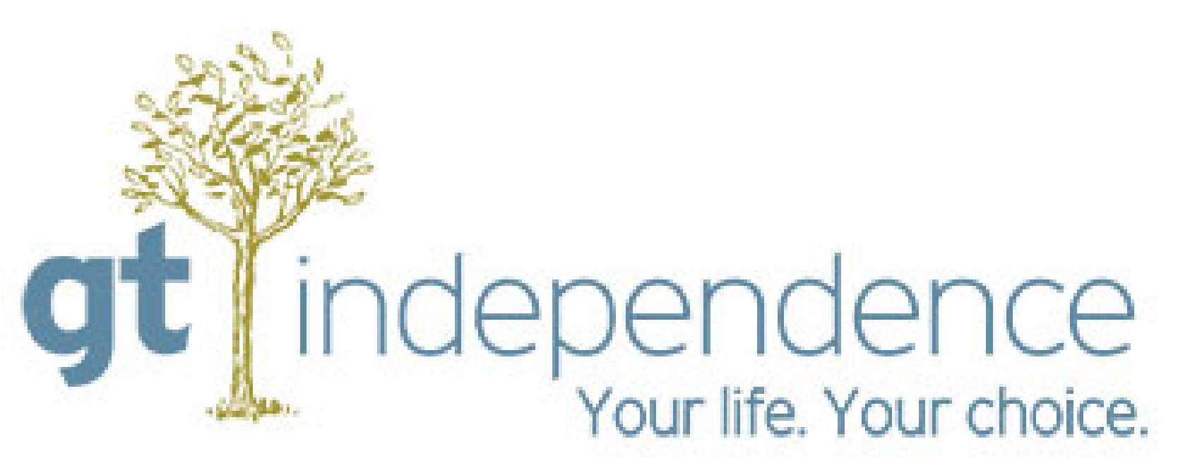GT Independence Logo, the letters gt bolded, next to a gold tree and the word 